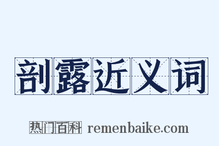 剖露近义词是什么意思的图片